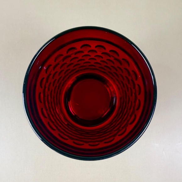 Vintage Ruby Red Hobnail Tumbler | Mid-Century Glassware | Retro Barware - Picture 6 of 6